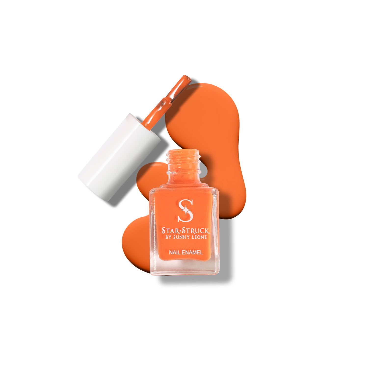 StarStruck by Sunny Leone - Tangerine - Glossy Nail Polish | Mirror-Like Shine & Longwear Color | Quick Dry Formula