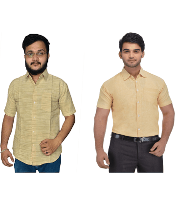 DESHBANDHU DBK Cotton Regular Fit Half Sleeves Men's Formal Shirt - Multi ( Pack of 2 )