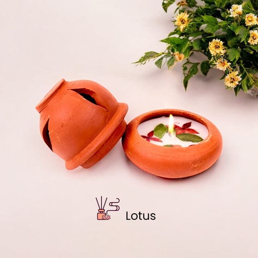Decorative Scented Terracotta Aroma Lamp - Sandalwood