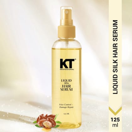 KT Professional Liquid Silk Serum, Frizz Control, Instant Shine & Repair - 125ml