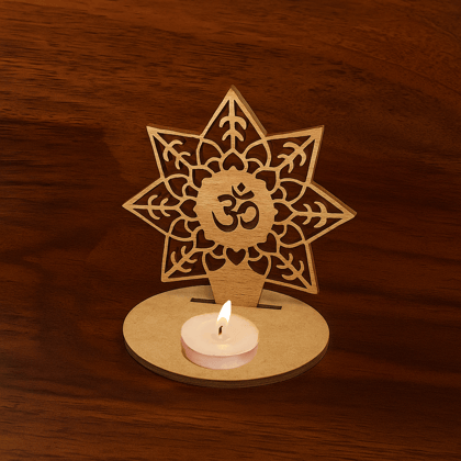 Dbeautify's MDF Om Tea Light Holder