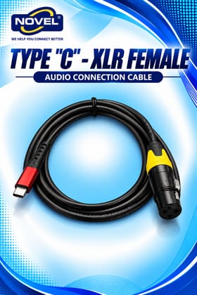 NOVEL TYPE "C" - XLR FEMALE METAL CABLE 1.5 METER