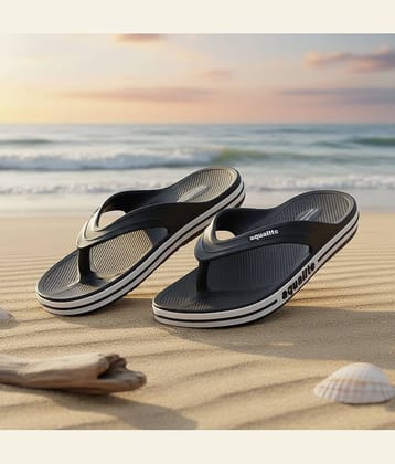 Aqualite Black Men's Thong Flip Flop