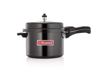 Premier Express Trendy Black Aluminum Pressure Cooker 1.5 Ltr