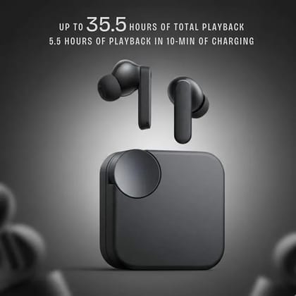 Wireless Bluetooth 5.3 TWS Earbuds with ENC Mic, Touch Control, Hi-Fi Stereo Sound, Type-C Fast Charging, Low Latency & Long Battery Life  Black