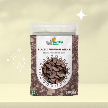 Morning Wale Badi Elaichi/Black Cardamom (45g) | Aromatic Whole Spice | For Biryanis & Curries