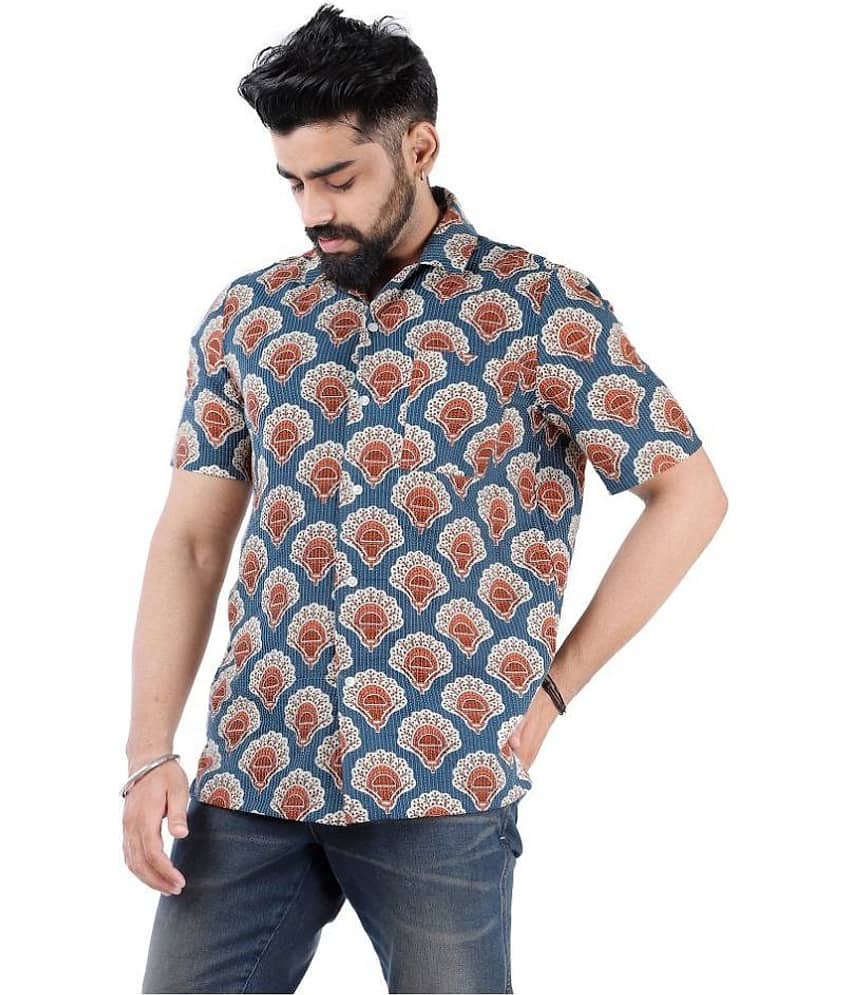 Jaipuri Darbaar Cotton Regular Fit Men's Casual Shirt - Blue ( Pack of 1 )