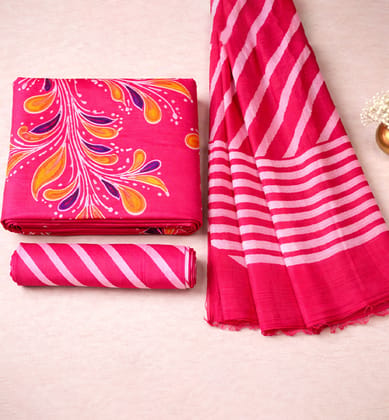 Handcrafted Pen Batik Print Cotton Dress Material Handcrafted Pen Batik Print Cotton Dress Material