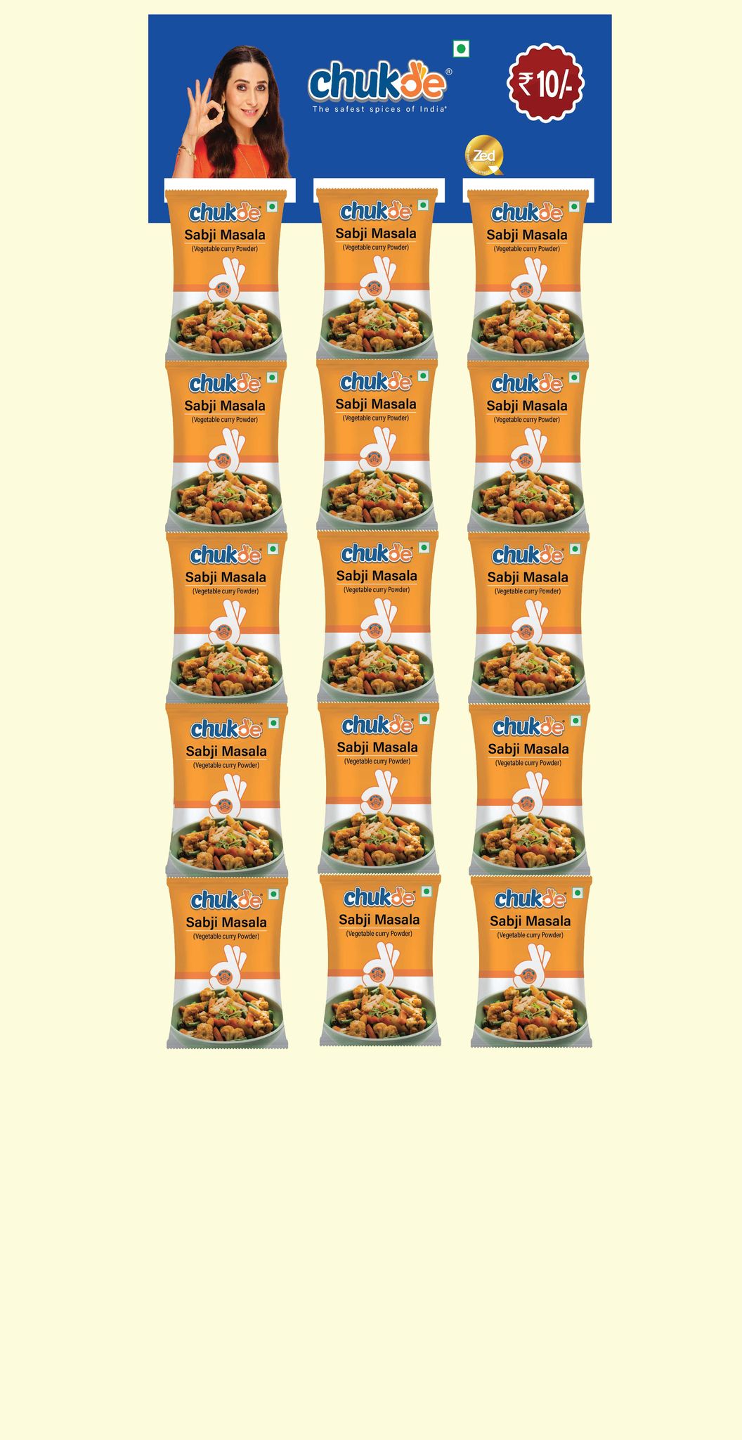 Chukde Sabji Masla Powder Hanger Rs 10