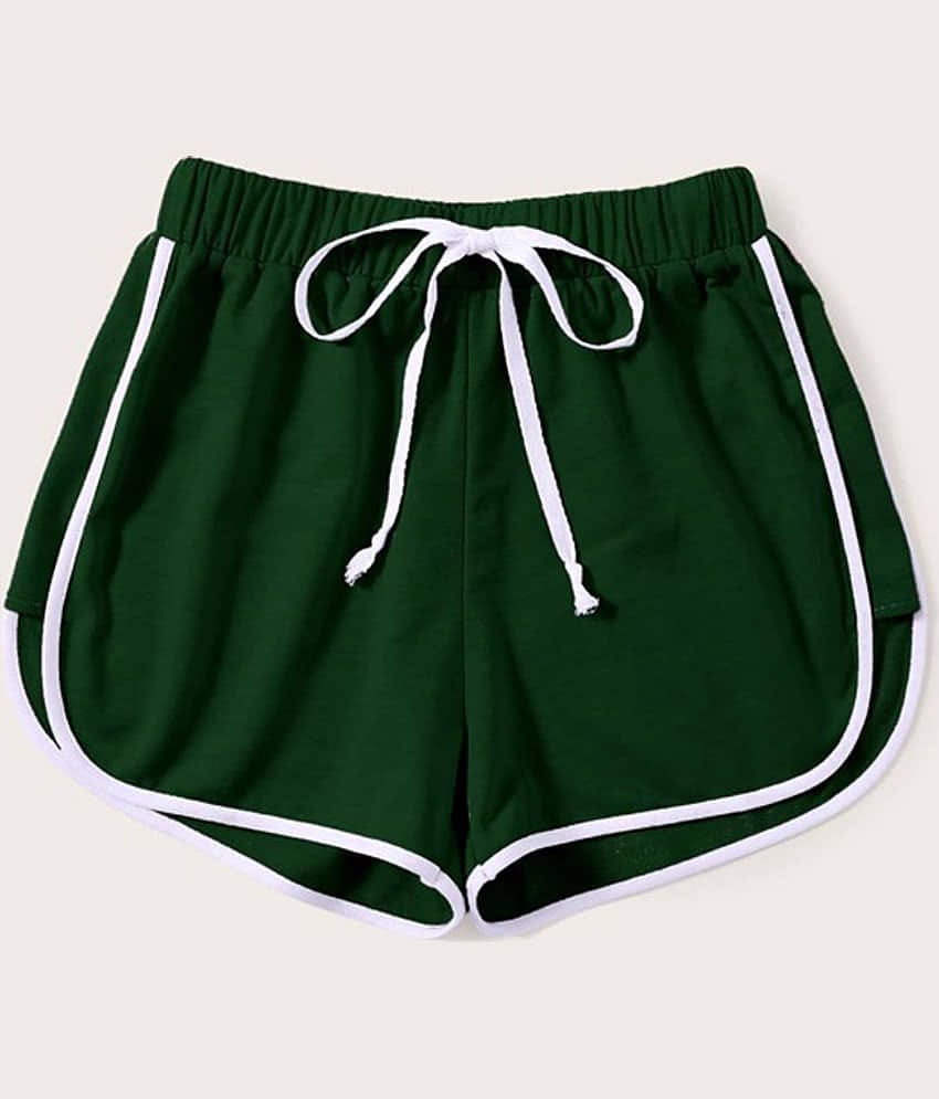 vivient Cotton Blend Hot Pants - Green