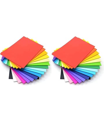 Eclet 200 pcs Color Sheets (20 Color x 10 Sheets Each) Copy Printing Papers/Art and Craft Paper A4 Sheets Double Sided Colored Origami Folding School, Office Stationery