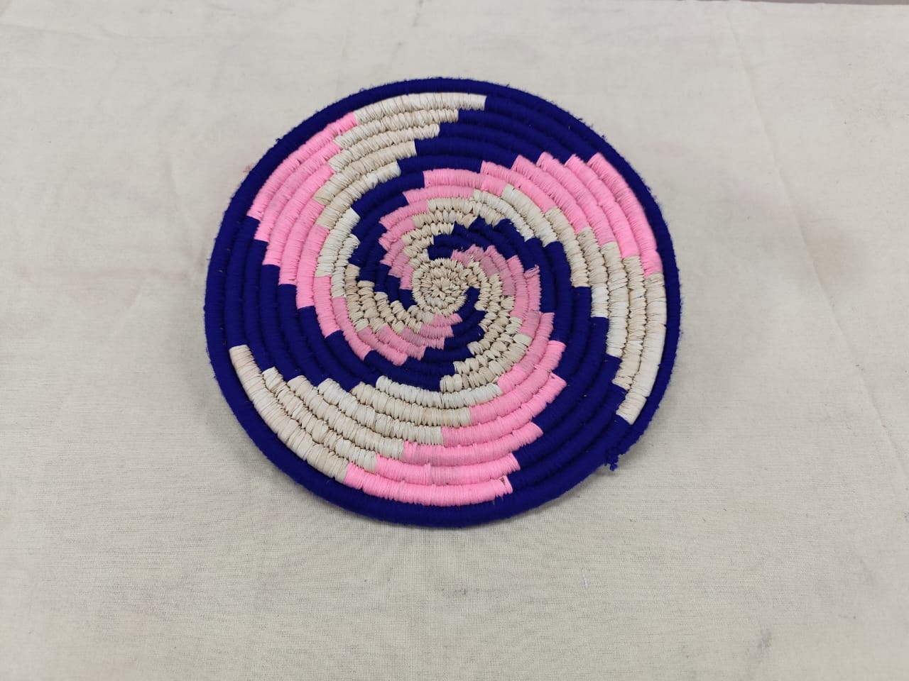 Handwoven Coaster - Spiral Design