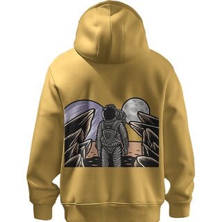BULL CLOTHING Astronaut Monkey Space Graphic Mustard Yellow Hoodie 60 Cotton 40 Poly 280 GSMSweatshirt (XL) BULL CLOTHING Astronaut Monkey Space Graphic Mustard Yellow Hoodie 60 Cotton 40 Poly 280 GSMSweatshirt (XL)