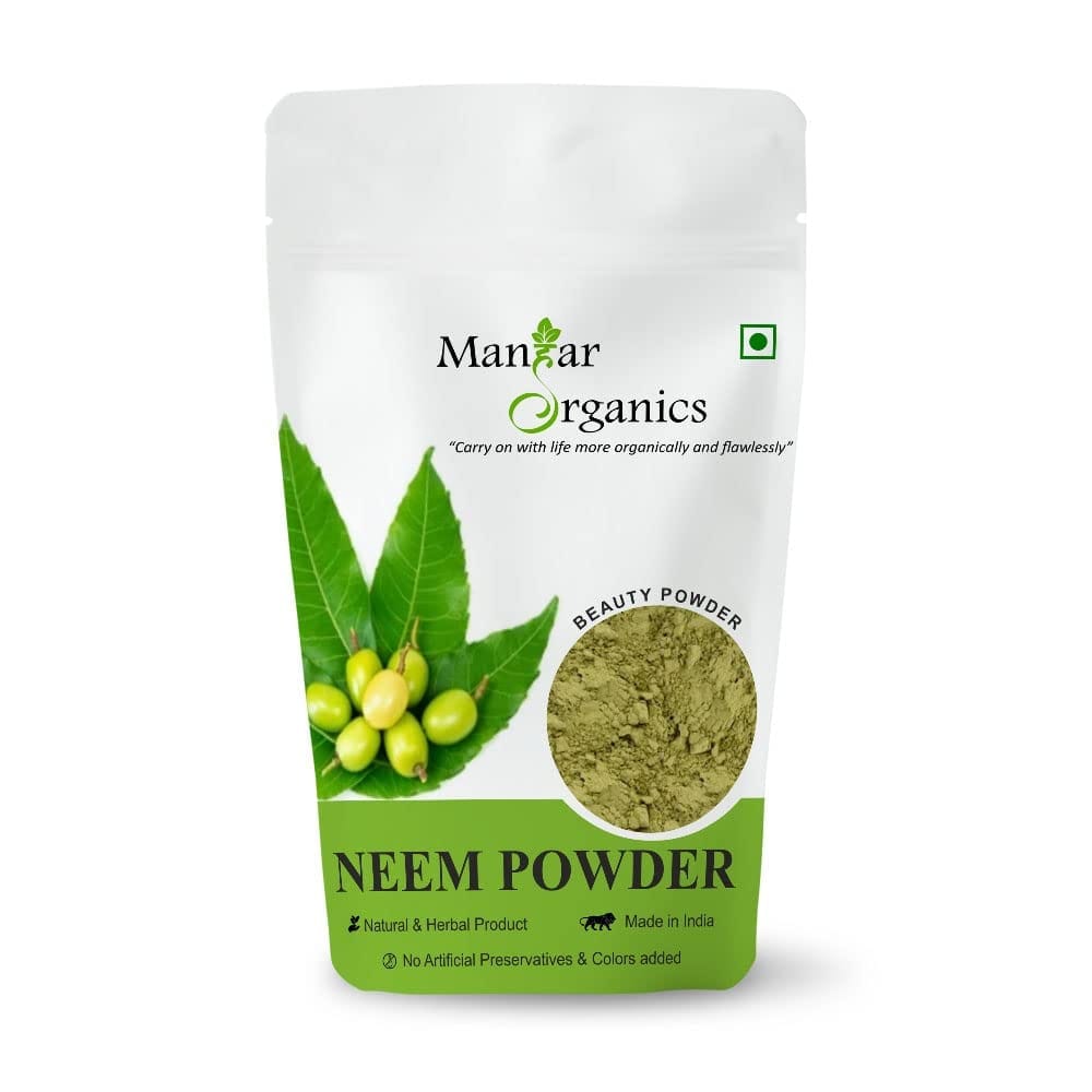 ManHar Organics Neem Powder 500gm | Pure & Natural | Herbal Skin & Hair Care Remedy | Fights Acne, Dandruff & Scalp Issues | No Additives