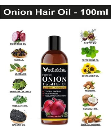 Vedlekha - Hair Growth Onion Oil 100 ml ( Pack of 1 )