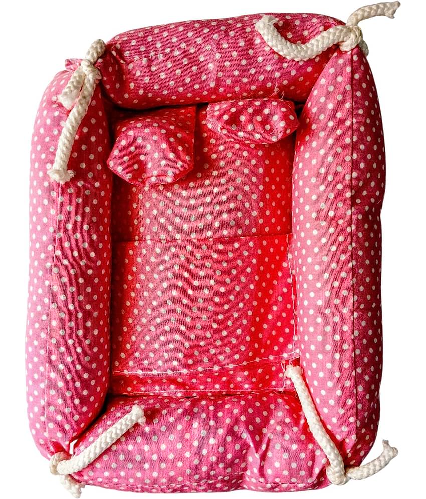 Cherry Tree Radha Krisha Yellow Cotton Aasan cloth ( Pack of 1 )