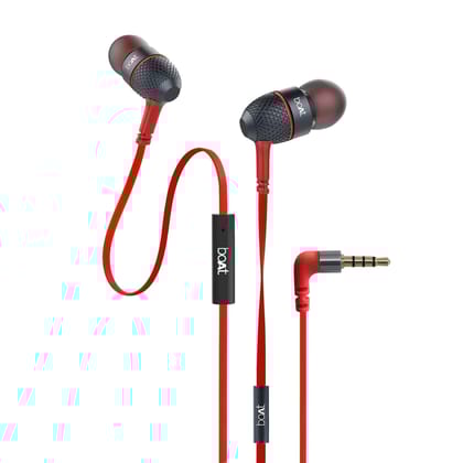 boAt Bassheads 225 Wired in Ear Earphone with Mic (Red)