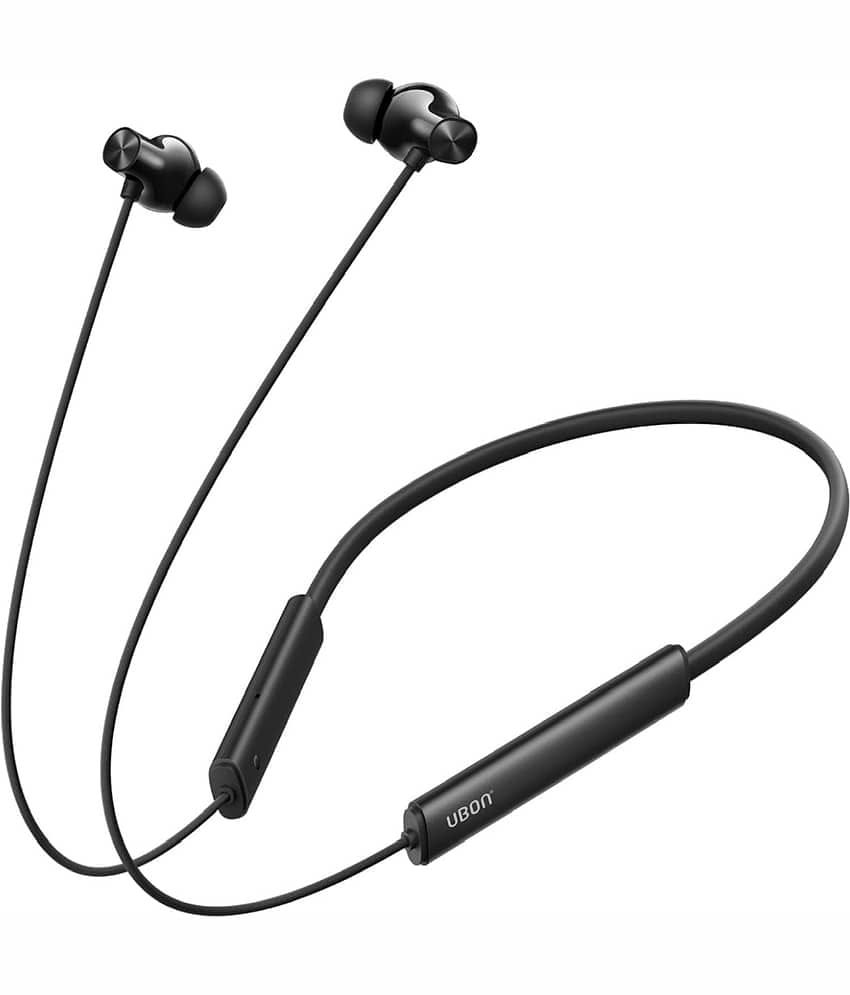 UBON In-the-ear Bluetooth Headset with Upto 30h Talktime Noise Cancellation - Black