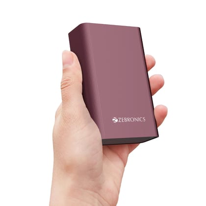 ZEBRONICS EnergiTank 20MR1, Metal Power Bank, 20000 mAh, 22.5W Super Fast Charging PD 3.0 (PPS), Dual Type C & USB Port, LED Indicator, for iPhone, Android, Tablets, Airpods (Raspberry) ZEBRONICS EnergiTank 20MR1, Metal Power Bank, 20000 mAh, 22.5W Super