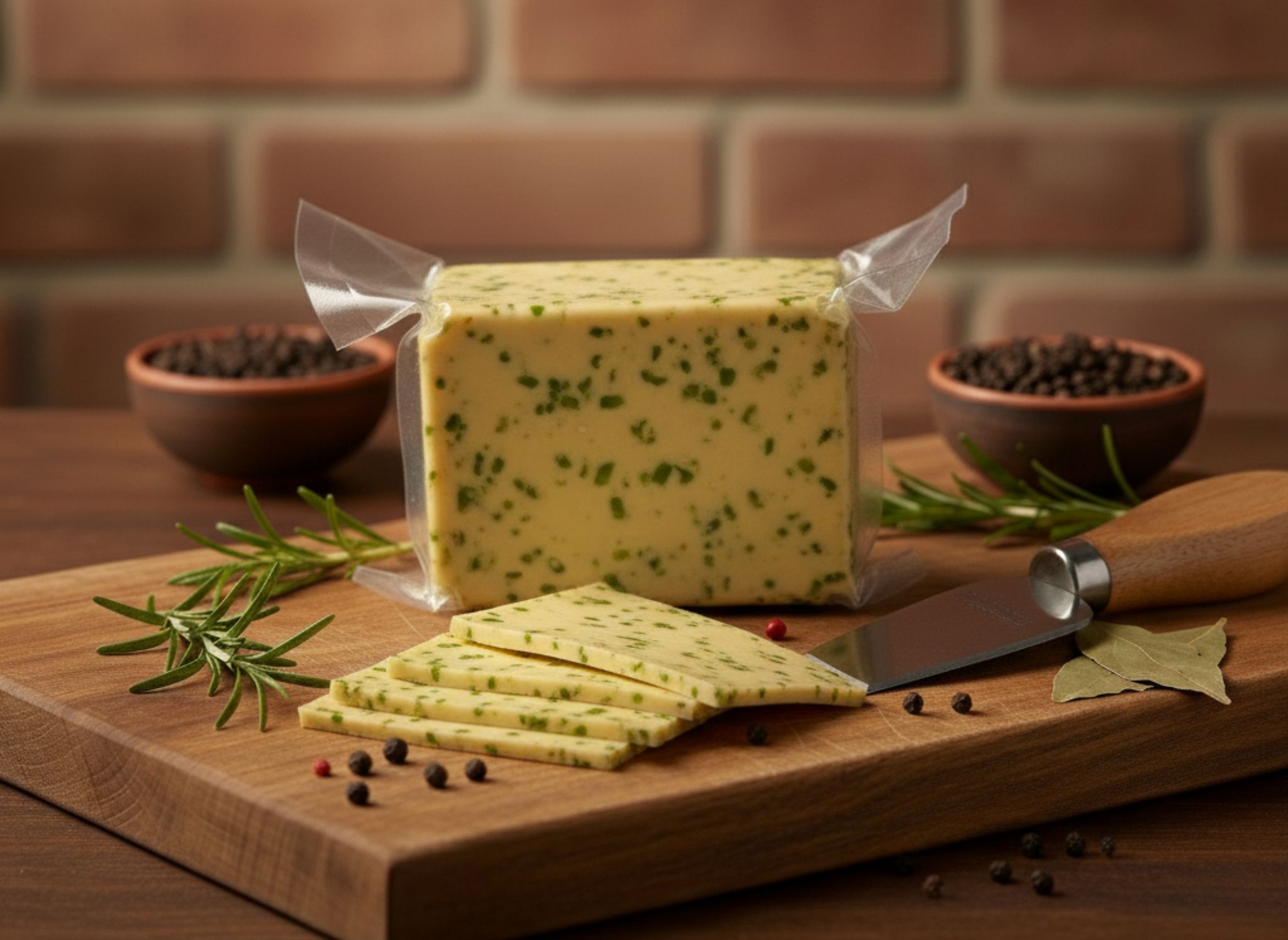 Mishti Gourmet Premium Artisanal Basil Cheddar Cheese 200g-0% Preservatives