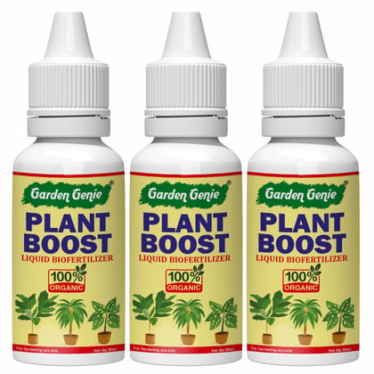 Garden Genie Plant Boost Liquid Biofertilizer, (3 x 50ml) | Organic Plant Booster - Promotes Healthy Roots & Speed Growth of All Home Garden Plants Garden Genie Plant Boost Liquid Biofertilizer, (3 x 50ml) | Organic Plant Booster - Promotes Healthy Roots & Speed Growth of All Home Garden Plants