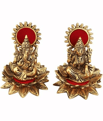PAYSTORE - Aluminium Laxmi Ganesh Idol ( 12 cm )