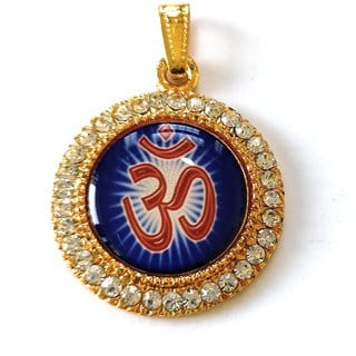24 ct Gold Plated Om Locket With Golden Chain