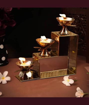 ServDharm Brass Table Diya - Pack of 1