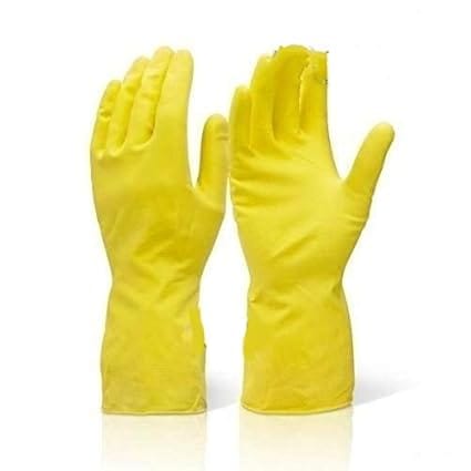 AAbha Waterproof Cleaning Household Gloves For Kitchen, Dish Washing, Laundry, Perfect For Garden And Household Task-(Large)