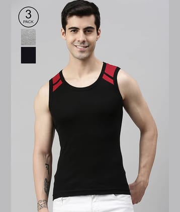 Pack of 3 Lux Cozi - Multicolor Cotton Men's Vest