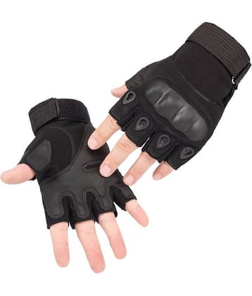 Gjshop Green Nylon Men's Fingerless Gloves ( Pack of 1 )