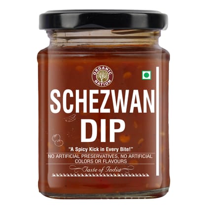Organic Nation Schezwan Dip | Homestyle Made with Red Chillies, Garlic & Aromatic Spices | No Added Preservatives, No Artificial Flavours | Traditional Recipe, 260g Organic Nation Schezwan Dip | Homestyle Made with Red Chillies, Garlic & Aromatic Spices | No Added Preservatives, No Artificial Flavours | Traditional Recipe, 260g