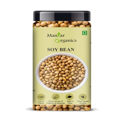 ManHar Organics Soybeans Nuts (Soya Bean) Jar 600gm| High-Protein, Non-GMO, and Natural Snack for Healthy Living ManHar Organics Soybeans Nuts (Soya Bean) Jar 600gm| High-Protein, Non-GMO, and Natural Snack for Healthy Living
