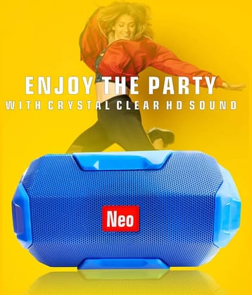Neo 206 BLUE 5 W Bluetooth Speaker Bluetooth v5.0 with USB,SD card Slot,Call function Playback Time 4 hrs Blue