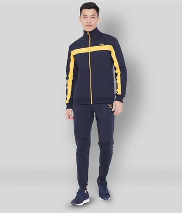 YUUKI - Navy Blue Polyester Regular Fit Solid Men's Sports Tracksuit ( Pack of 1 )