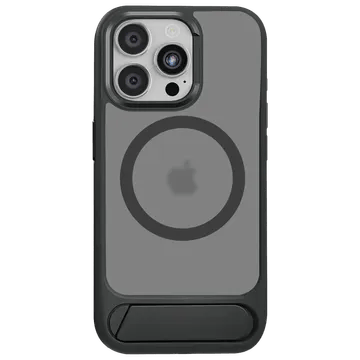 Croma TPU Back Cover with Tempered Glass for Apple iPhone 16 Pro (Magsafe Compatible, Matte Black)