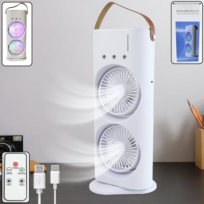 Electric Fan Desktop Double-Head Powerful Air (1 Pc / With Remote / Plug and Play) Electric Fan Desktop Double-Head Powerful Air (1 Pc / With Remote / Plug and Play)