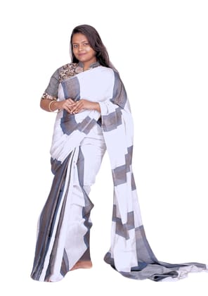 Tisser Premium Zari Tissue Silk Saree with Blouse Piece – Turquoise Blue
