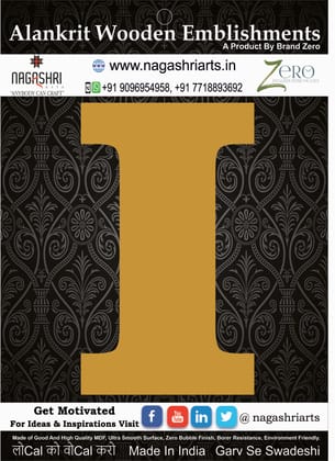 Brand Zero Alphabets, Numbers, Monograms - Upper Case I - CLBBT Font - Select Your Preference