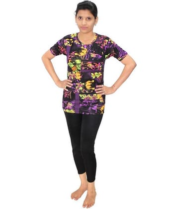 Goodluck Black T-Shirt & Shorts Combo Swimming Costume