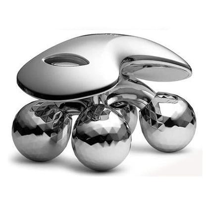 4D Manual Roller Massager 360 Rotate Roller Face Body Massager For Skin Lifting, Wrinkle Remover and Facial Massage, Relaxation and Skin Tightening Tool (Silver Color) 4D Manual Roller Massager 360 Rotate Roller Face Body Massager For Skin Lifting, Wrinkle Remover and Facial Massage, Relaxation and Skin Tightening Tool (Silver Color)