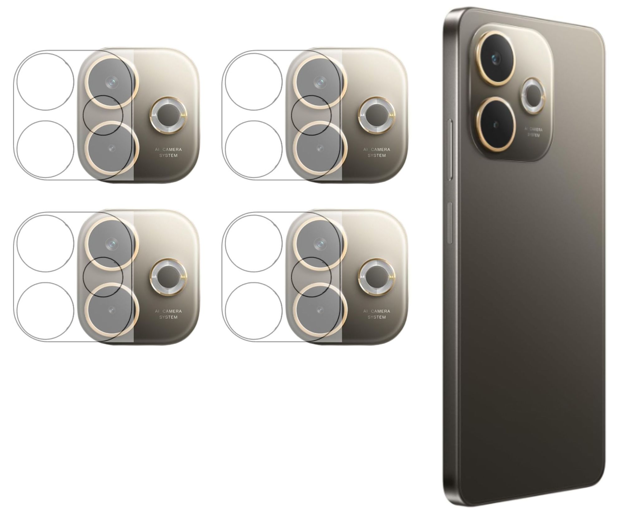 ISAAK Back Camera Lens Protector compatible for OPPO A5 Pro 5G (Pack of 4)