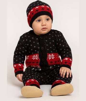 Paryag Pack of 1 Unisex for Baby Woollen Sweater ( Black )