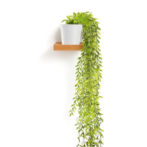 Artificial Vine Plant with Pot | Decorative Flower Pots for Living Room | Fake Hanging Leaves | Falling Plants for