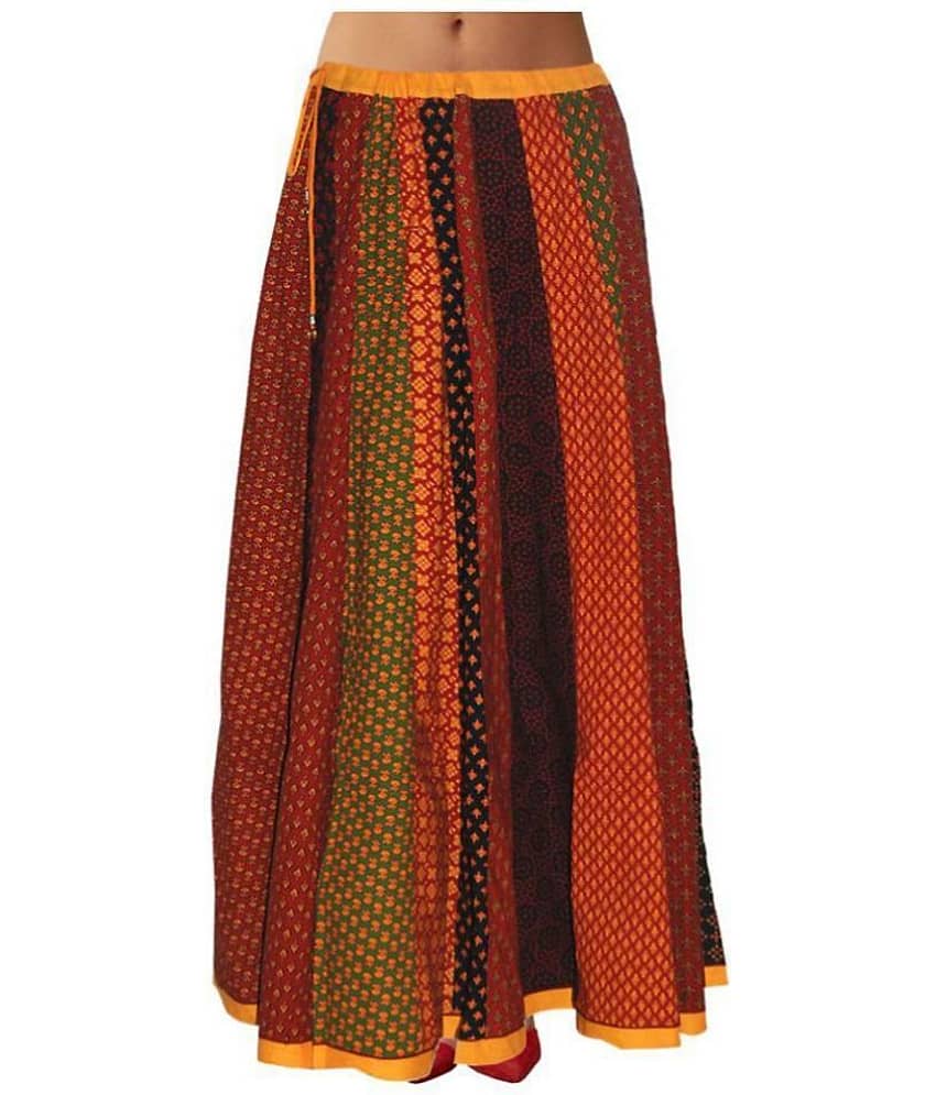 Sttoffa - Multicolor Cotton Women's A-Line Skirt ( Pack of 1 )