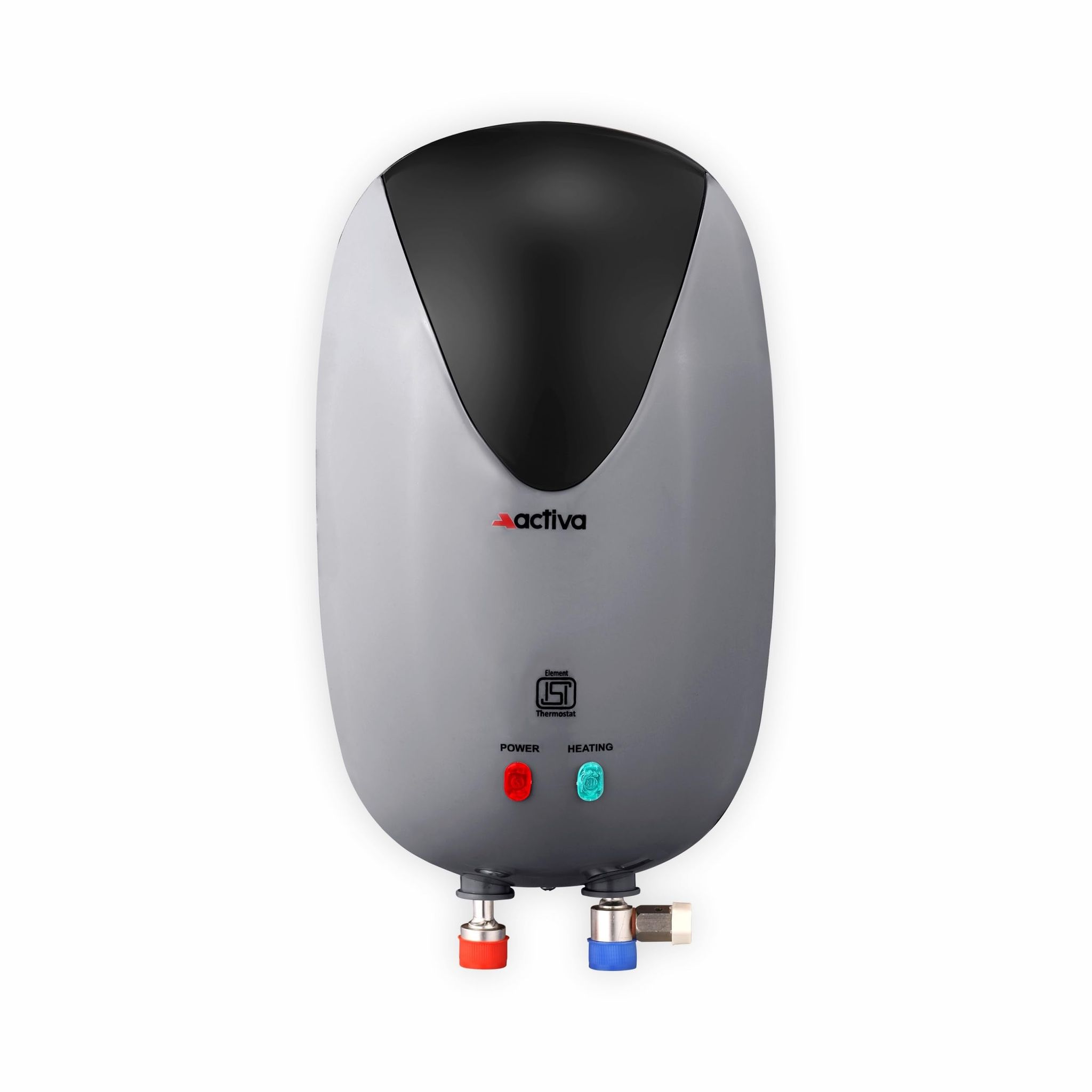 ACTIVA 3L Instant Water Geyser | 3000W ISI Copper Heating Element | Fast Heating Electric Water Heater | Anti Rust Tank | ABS Body | Energy Efficient | Wall Mounted | 2 Year Warranty | Black & Grey ACTIVA 3L Instant Water Geyser | 3000W ISI Copper Heatin