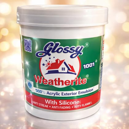 Weatherite 100% Acrylic Exterior Paints With silicon | anti Fungal | anti Fading | anti Flaking | excellent Covering | Luxry Finish | excellent Durability 1 Ltr