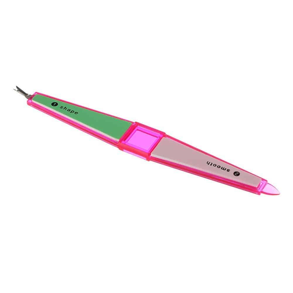Nail Buffer Combined with Cuticle Cutter on Top