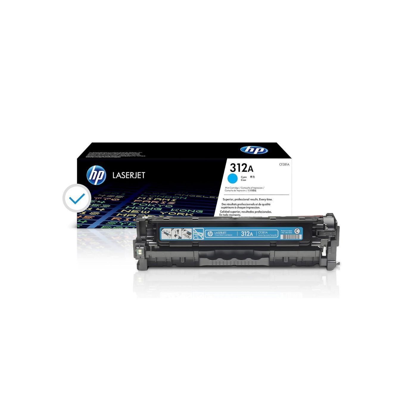 HP 312A Cyan Original LaserJet Toner Cartridge (CF381A)