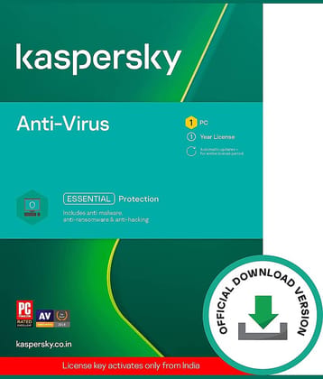 Kaspersky Antivirus Latest Version ( 1 PC / 1 Year ) - Activation Code-Email Delivery